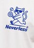 Herren T-Shirt Backprint Padel Tennis Sport Funshirt aus Baumwolle Katze Printshirt Fashion Streetstyle Neverless®preview