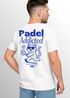 Herren T-Shirt Backprint Padel Tennis Sport Funshirt aus Baumwolle Katze Printshirt Fashion Streetstyle Neverless®preview