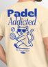 Herren T-Shirt Backprint Padel Tennis Sport Funshirt aus Baumwolle Katze Printshirt Fashion Streetstyle Neverless®preview