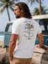 Herren T-Shirt Backprint Palmen Aufdruck Sommer Grafikshirt Urlaub Strand Fashion Streetstyle Printshirt Baumwolle Neverless®preview