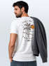 Herren T-Shirt Backprint Palmen Aufdruck Sommer Grafikshirt Urlaub Strand Fashion Streetstyle Printshirt Baumwolle Neverless®preview