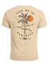 Herren T-Shirt Backprint Palmen Aufdruck Sommer Grafikshirt Urlaub Strand Fashion Streetstyle Printshirt Baumwolle Neverless®preview
