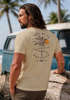 Herren T-Shirt Backprint Palmen Aufdruck Sommer Grafikshirt Urlaub Strand Fashion Streetstyle Printshirt Baumwolle Neverless®preview