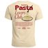 Herren T-Shirt Backprint Pasta Lovers Club Nudeln Italien Grafikshirt Sommer Fashion Streetstyle Baumwolle Neverless®preview