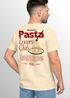 Herren T-Shirt Backprint Pasta Lovers Club Nudeln Italien Grafikshirt Sommer Fashion Streetstyle Baumwolle Neverless®preview