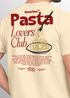 Herren T-Shirt Backprint Pasta Lovers Club Nudeln Italien Grafikshirt Sommer Fashion Streetstyle Baumwolle Neverless®preview
