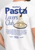 Herren T-Shirt Backprint Pasta Lovers Club Nudeln Italien Grafikshirt Sommer Fashion Streetstyle Baumwolle Neverless®preview