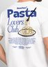 Herren T-Shirt Backprint Pasta Lovers Club Nudeln Italien Grafikshirt Sommer Fashion Streetstyle Baumwolle Neverless®preview