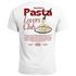 Herren T-Shirt Backprint Pasta Lovers Club Nudeln Italien Grafikshirt Sommer Fashion Streetstyle Baumwolle Neverless®preview