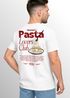 Herren T-Shirt Backprint Pasta Lovers Club Nudeln Italien Grafikshirt Sommer Fashion Streetstyle Baumwolle Neverless®preview