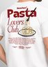 Herren T-Shirt Backprint Pasta Lovers Club Nudeln Italien Grafikshirt Sommer Fashion Streetstyle Baumwolle Neverless®preview