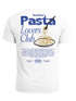 Herren T-Shirt Backprint Pasta Lovers Club Nudeln Italien Grafikshirt Sommer Fashion Streetstyle Baumwolle Neverless®preview