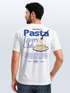 Herren T-Shirt Backprint Pasta Lovers Club Nudeln Italien Grafikshirt Sommer Fashion Streetstyle Baumwolle Neverless®preview
