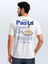 Herren T-Shirt Backprint Pasta Lovers Club Nudeln Italien Grafikshirt Sommer Fashion Streetstyle Baumwolle Neverless®preview