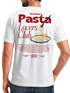 Herren T-Shirt Backprint Pasta Lovers Club Nudeln Italien Grafikshirt Sommer Fashion Streetstyle Baumwolle Neverless®preview