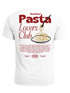 Herren T-Shirt Backprint Pasta Lovers Club Nudeln Italien Grafikshirt Sommer Fashion Streetstyle Baumwolle Neverless®preview