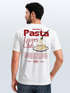 Herren T-Shirt Backprint Pasta Lovers Club Nudeln Italien Grafikshirt Sommer Fashion Streetstyle Baumwolle Neverless®preview