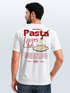 Herren T-Shirt Backprint Pasta Lovers Club Nudeln Italien Grafikshirt Sommer Fashion Streetstyle Baumwolle Neverless®preview