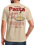 Herren T-Shirt Backprint Pasta Lovers Club Nudeln Italien Grafikshirt Sommer Fashion Streetstyle Baumwolle Neverless®preview