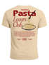Herren T-Shirt Backprint Pasta Lovers Club Nudeln Italien Grafikshirt Sommer Fashion Streetstyle Baumwolle Neverless®preview