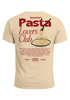 Herren T-Shirt Backprint Pasta Lovers Club Nudeln Italien Grafikshirt Sommer Fashion Streetstyle Baumwolle Neverless®preview