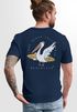 Herren T-Shirt Backprint Pelikan Print Surfer Surfboard Printshirt Männer Fashion Streetstyle Neverless®preview