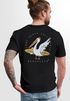 Herren T-Shirt Backprint Pelikan Print Surfer Surfboard Printshirt Männer Fashion Streetstyle Neverless®preview