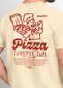 Herren T-Shirt Backprint Pizza Lovers Club Printshirt Grafikshirt Fashion Streetstyle Baumwolle Neverless®preview