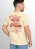 Herren T-Shirt Backprint Pizza Lovers Club Printshirt Grafikshirt Fashion Streetstyle Baumwolle Neverless®preview