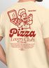 Herren T-Shirt Backprint Pizza Lovers Club Printshirt Grafikshirt Fashion Streetstyle Baumwolle Neverless®preview