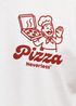 Herren T-Shirt Backprint Pizza Print Spruch Lustig Grafikshirt Männer Sommer Fashion Streetstyle Neverless®preview