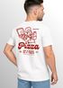 Herren T-Shirt Backprint Pizza Print Spruch Lustig Grafikshirt Männer Sommer Fashion Streetstyle Neverless®preview