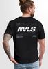 Herren T-Shirt Backprint Rücken-Aufdruck Grafik Topografie Adventure Explore Männer Fashion Streetstyle Neverless®preview