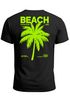 Herren T-Shirt Backprint Sommer Funshirt mit Palmen Print Retro Typografie – Strand Urlaub Grafikshirt Kurzarm Baumwwolle Neverless®preview