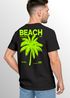 Herren T-Shirt Backprint Sommer Funshirt mit Palmen Print Retro Typografie – Strand Urlaub Grafikshirt Kurzarm Baumwwolle Neverless®preview