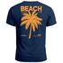 Herren T-Shirt Backprint Sommer Funshirt mit Palmen Print Retro Typografie – Strand Urlaub Grafikshirt Kurzarm Baumwwolle Neverless®preview