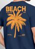 Herren T-Shirt Backprint Sommer Funshirt mit Palmen Print Retro Typografie – Strand Urlaub Grafikshirt Kurzarm Baumwwolle Neverless®preview