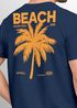 Herren T-Shirt Backprint Sommer Funshirt mit Palmen Print Retro Typografie – Strand Urlaub Grafikshirt Kurzarm Baumwwolle Neverless®preview