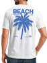 Herren T-Shirt Backprint Sommer Funshirt mit Palmen Print Retro Typografie – Strand Urlaub Grafikshirt Kurzarm Baumwwolle Neverless®preview