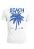 Herren T-Shirt Backprint Sommer Funshirt mit Palmen Print Retro Typografie – Strand Urlaub Grafikshirt Kurzarm Baumwwolle Neverless®preview
