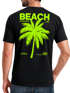 Herren T-Shirt Backprint Sommer Funshirt mit Palmen Print Retro Typografie – Strand Urlaub Grafikshirt Kurzarm Baumwwolle Neverless®preview