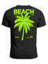 Herren T-Shirt Backprint Sommer Funshirt mit Palmen Print Retro Typografie – Strand Urlaub Grafikshirt Kurzarm Baumwwolle Neverless®preview