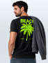 Herren T-Shirt Backprint Sommer Funshirt mit Palmen Print Retro Typografie – Strand Urlaub Grafikshirt Kurzarm Baumwwolle Neverless®preview