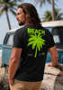 Herren T-Shirt Backprint Sommer Funshirt mit Palmen Print Retro Typografie – Strand Urlaub Grafikshirt Kurzarm Baumwwolle Neverless®preview