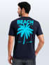 Herren T-Shirt Backprint Sommer Funshirt mit Palmen Print Retro Typografie – Strand Urlaub Grafikshirt Kurzarm Baumwwolle Neverless®preview
