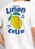 Herren T-Shirt Backprint Sommer Grafikshirt im Retro Style Zitrone Limon Cello Schriftzug Fashion Streetstyle Neverless®preview