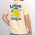 Herren T-Shirt Backprint Sommer Grafikshirt im Retro Style Zitrone Limon Cello Schriftzug Fashion Streetstyle Neverless®preview