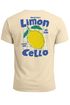 Herren T-Shirt Backprint Sommer Grafikshirt im Retro Style Zitrone Limon Cello Schriftzug Fashion Streetstyle Neverless®preview