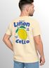 Herren T-Shirt Backprint Sommer Grafikshirt im Retro Style Zitrone Limon Cello Schriftzug Fashion Streetstyle Neverless®preview