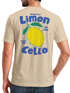 Herren T-Shirt Backprint Sommer Grafikshirt im Retro Style Zitrone Limon Cello Schriftzug Fashion Streetstyle Neverless®preview